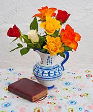 Roses and book of common prayer