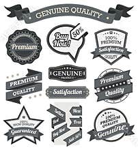 Retro Vintage Badge, Label and Banner Set