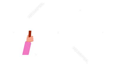 Hands Raising Bid Paddles on White and Green Screen