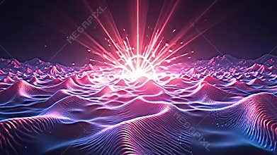 angstrom mesmeric burst of luminous beam ripple beat with Generative AI