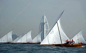 Dhow Sailing To Burj Al Arab