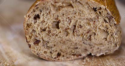 a healthy loaf of soft bread with added seeds and bran