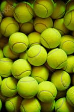 Many tennis balls