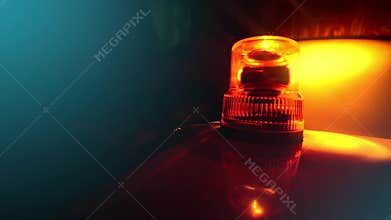 Flashing beacon. Orange rotating light