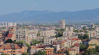 Panorama of city of Plovdiv, Bulgaria