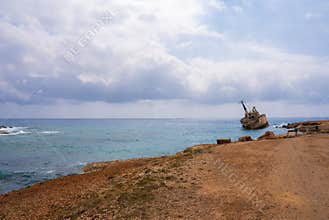 Edro III Shipwreck in Shallow Turquoise Waters off Cyprus Coast
