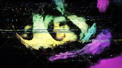 Abstract Colorful Geometric Shapes in Motion