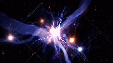 Mesmerizing Cosmic Nebula Explodes with Vibrant Colors and Stellar Light in Deep Space Voyage