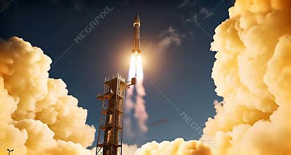 SpaceX Falcon 9 Launch at Dusk: Power and Precision in Motion