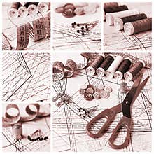 Sewing collage