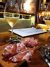 Gourmet Charcuterie Board with Wine
