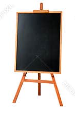 Blank art board, wooden easel