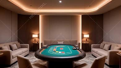 VIP Casino Room, Exclusivity, High-End Experience, Private Gaming. Ideal for luxury resorts, VIP services, premium