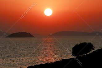 Sunset at Kornati islands, Croatia