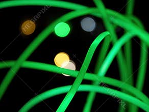 Glowing Biological Network or Futuristic Data Connection
