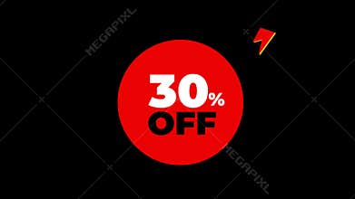 30% Off Red Animated Discount Video - Bold Sale Motion Graphic