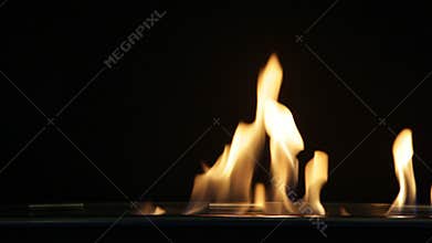 Flame in fireplace