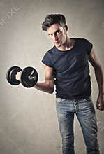 Man doing some weight