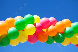 Balloons and blue sky