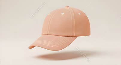 3D Render of a Blank Pink Baseball Cap Mockup