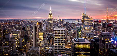 Empire State Building, New York City Manhattan during Sunset