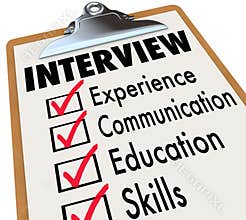 Interview Checklist Job Candidate Requirements