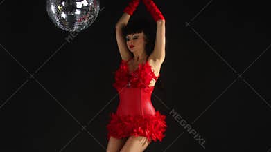 Beautfiul female disco dancer