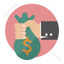 Hand with money