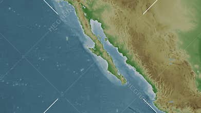 Isla Ana Island in the North Pacific Ocean. Physical map. Slide