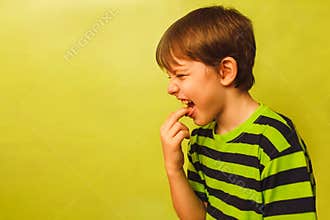 Baby boy teenager poisoning vomiting belching,