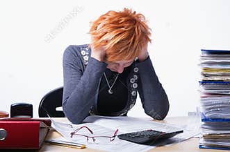 Woman counts taxes