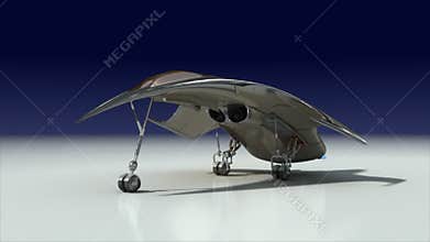 Futuristic space shuttle