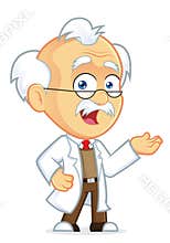 Professor in Welcoming Gesture