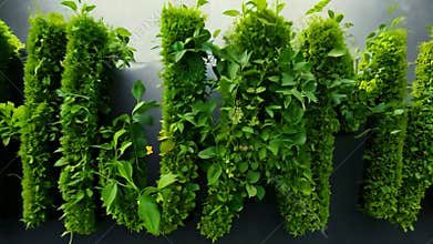 On the green hedge appears the inscription \"Hijama\". The concept of treatment