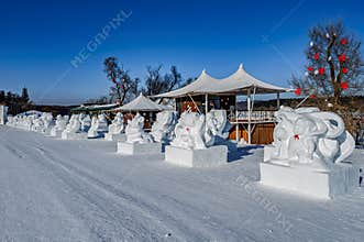 Snowman at Jingyuetan, Changchun, China