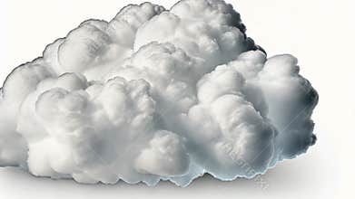 A delicate, airy cloud floats gently on a bright white canvas, creating a calming and serene atmosphere, ideal for creative