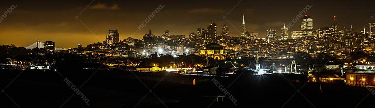 San Francisco Skyline from Fort Point at Night