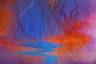 Colourful ink in water