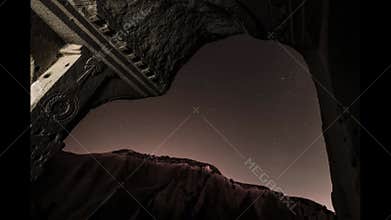 Stars from inside of a Cave Church in Cappadocia, Nevsehir, Turkiye