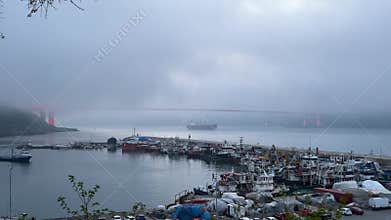 Fishing Boats in Poyrazkoy Port in Istanbul, Turkiye