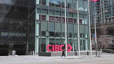 Cibc banking center and office building in Toronto - TORONTO, CANADA - APRIL 15, 2024