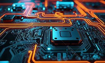 The video showcases modern tech with closeups of chips and CPUs