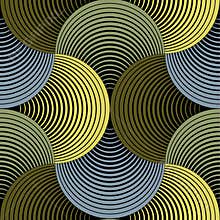 Ornate Geometric Petals Grid Vector Seamless Pattern