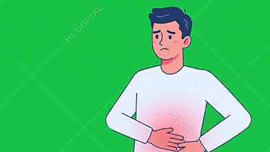 Man with Stomach Ache