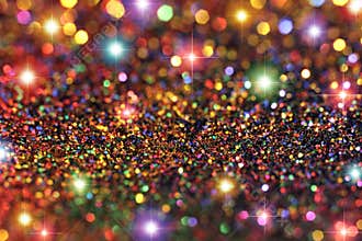 Party Lights Glitter and Stars Background