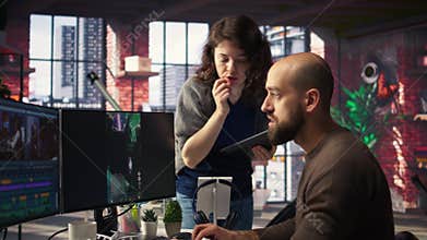 Editors team using videography software to create better content