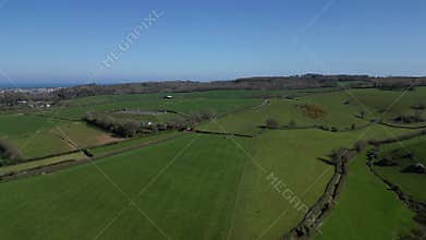Churston, Torbay, South Devon, England: DRONE VIEWS: Farmland and Open Countryside