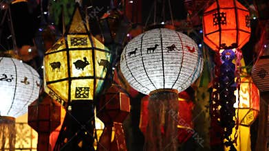 Lanterns in festival ,ChiangMai Thailand