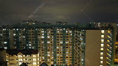 Time Lapse of clouds rolling by at Singapore apartments