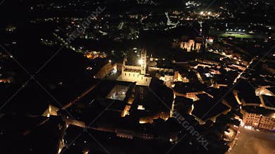 Aerial view of Siena cityscape in Siena, Tuscany, Italy.